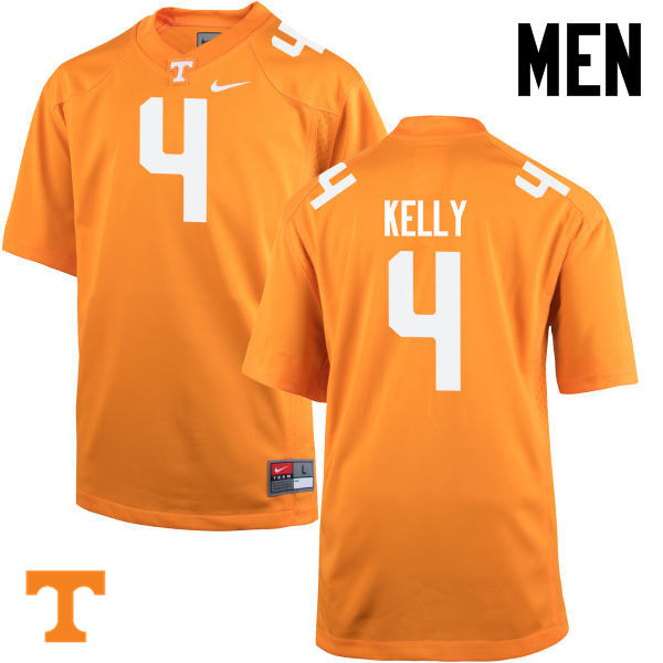 Men #4 John Kelly Tennessee Volunteers College Football Jerseys-Orange